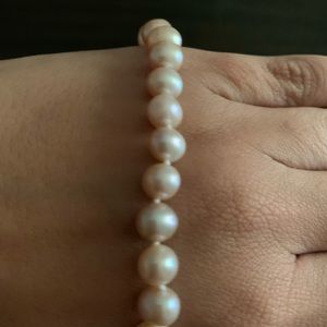 Pale pink pearl freshwater necklace